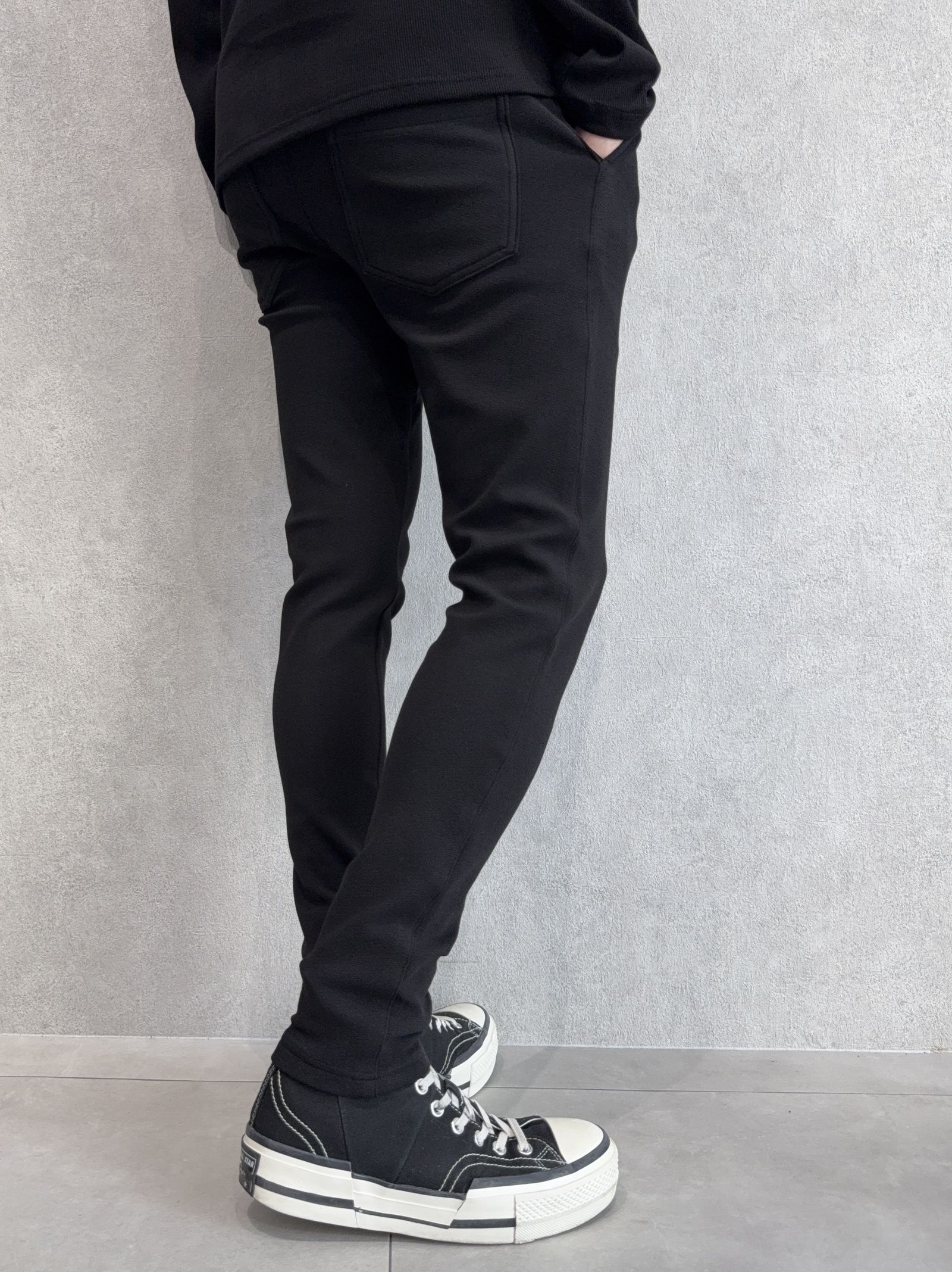 CHRIS EASY BLISTER TUCK PANTS / RC41-ST-016T / イージータックパンツ / ブリスターブラック