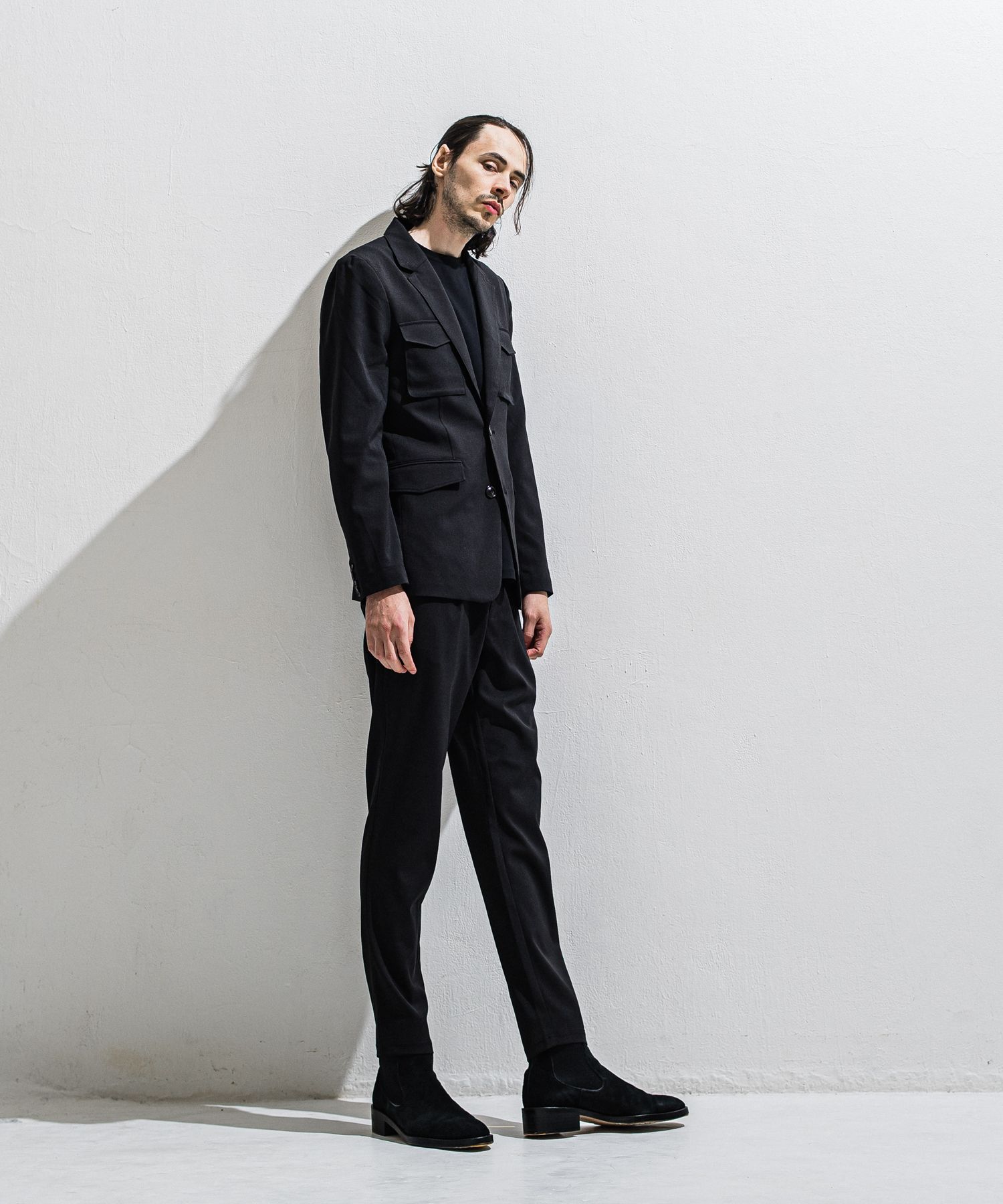 GAVIRIA SLACKS EASY PANTS / DP1-ST-001 / スラックスイージーパンツ / ブラック (3月中旬入荷予定)