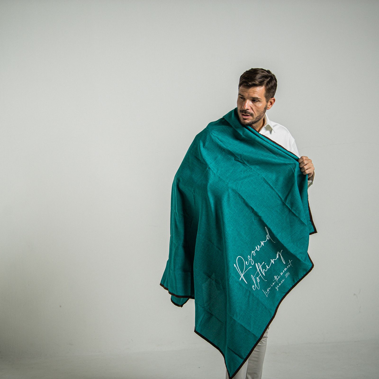 「Lagu×RESOUND」 BLANKET & ECOBAG / RL-BLBAG-1 / ブランケット&ショルダーエコバッグ / ターコイズ