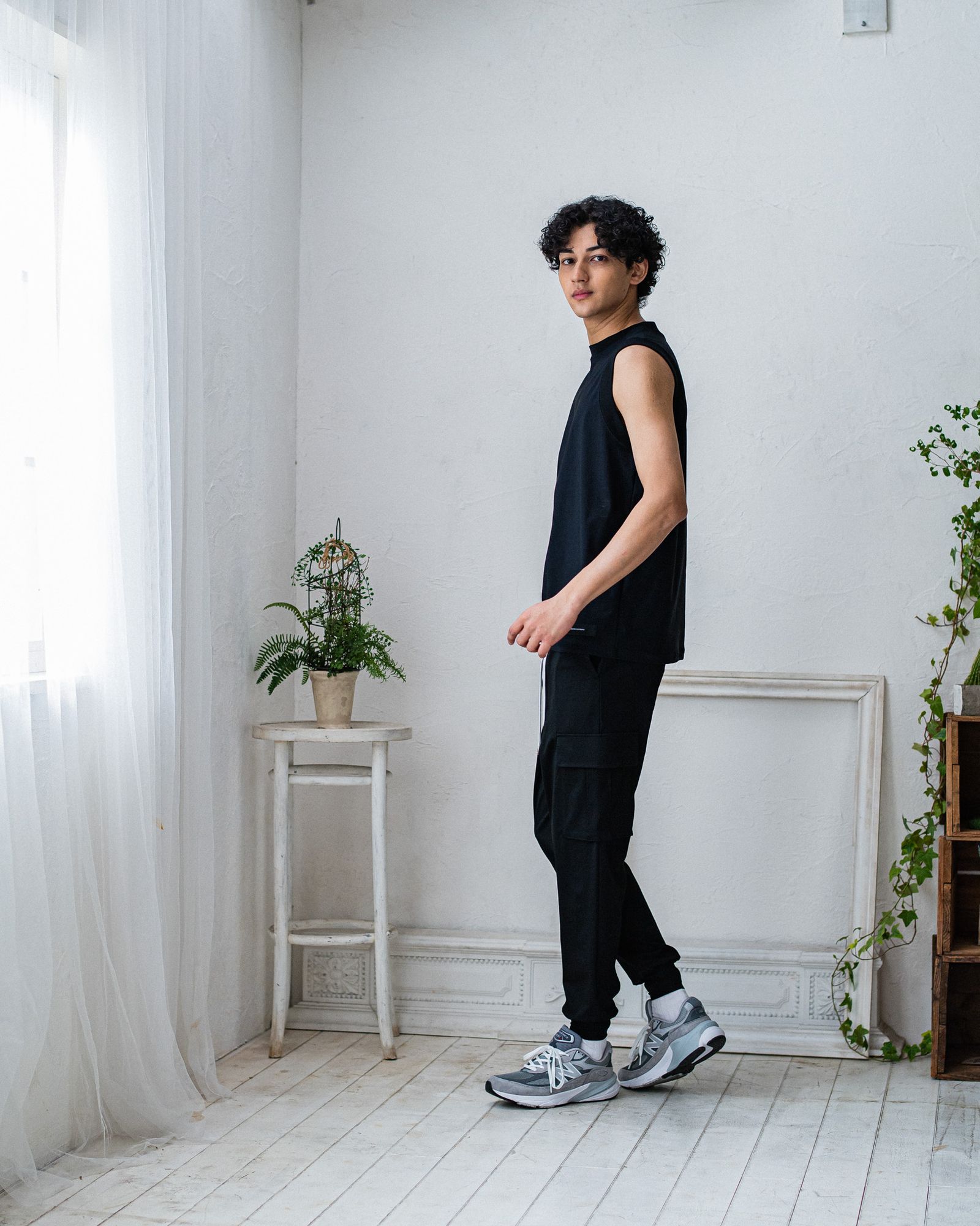 HOME NYLON NO SLEEVE / RC32-T-008 / ナイロンノースリーブ / ブラック