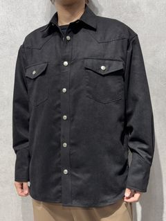 JAMES OVER SUEDE SHIRT / RC37-SH-003 / スエードエコレザーシャツ / ブラック
