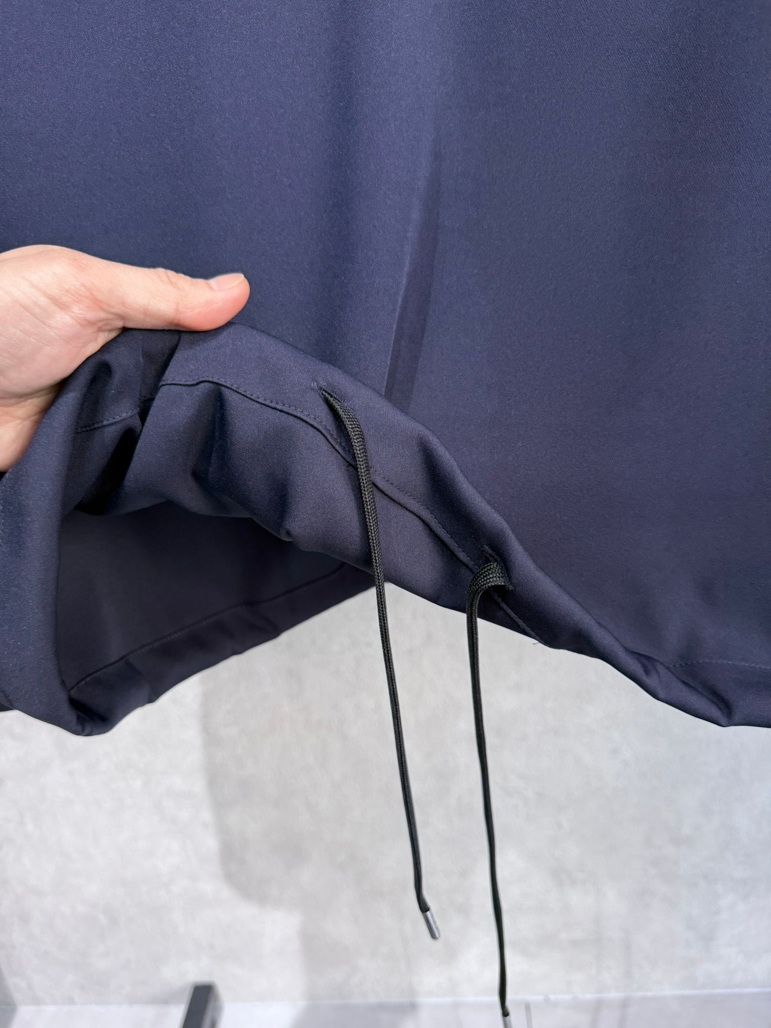 PULLOVER SATIN SHIRT / RC39-SH-002 / ハーフジップサテンシャツ / ネイビー