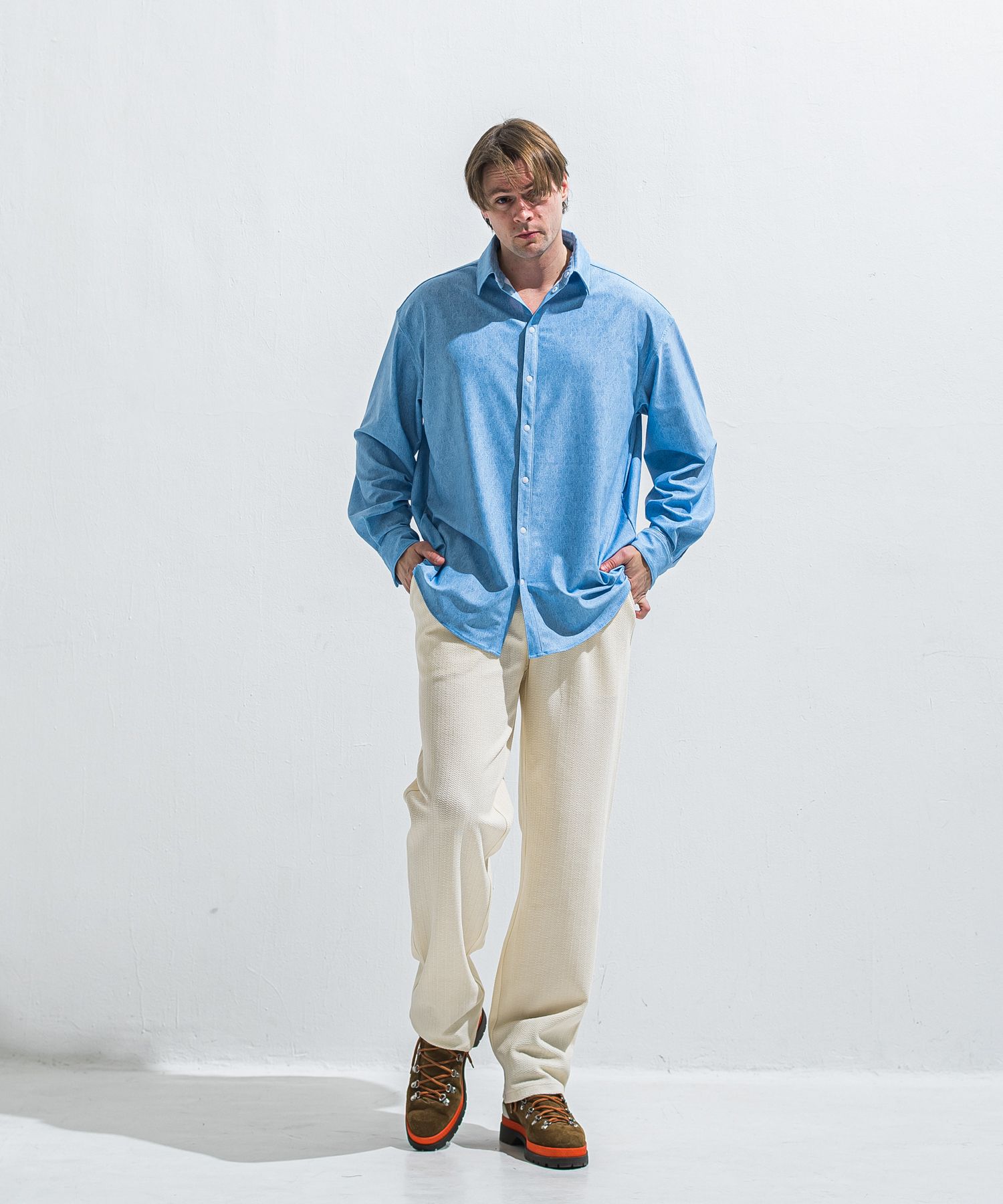 RUSH JACK SHIRTS / RC40-SH-001 / オーバーサイズラッシュガードシャツ / ライトインディゴ (5月中旬入荷予定)