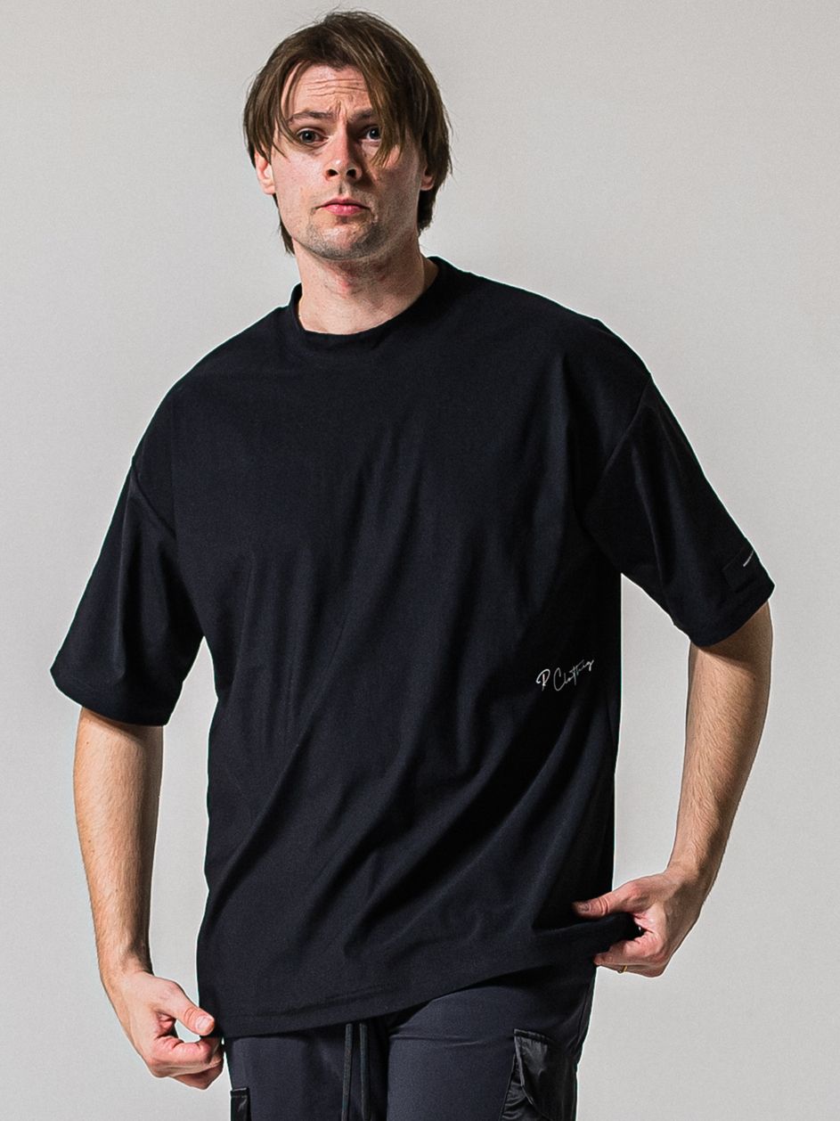 SIDE RC OVER TEE / RC39-T-004 / サイドロゴナイロンビッグTシャツ / ブラック (4月上旬入荷予定)