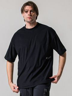 SIDE RC OVER TEE / RC39-T-004 / サイドロゴナイロンビッグTシャツ / ブラック (4月上旬入荷予定)