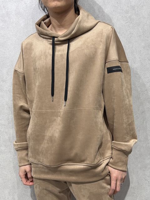 SUEDE LOOSE HOODIE / RC38-C-006 / スエードパーカー / ブラウン