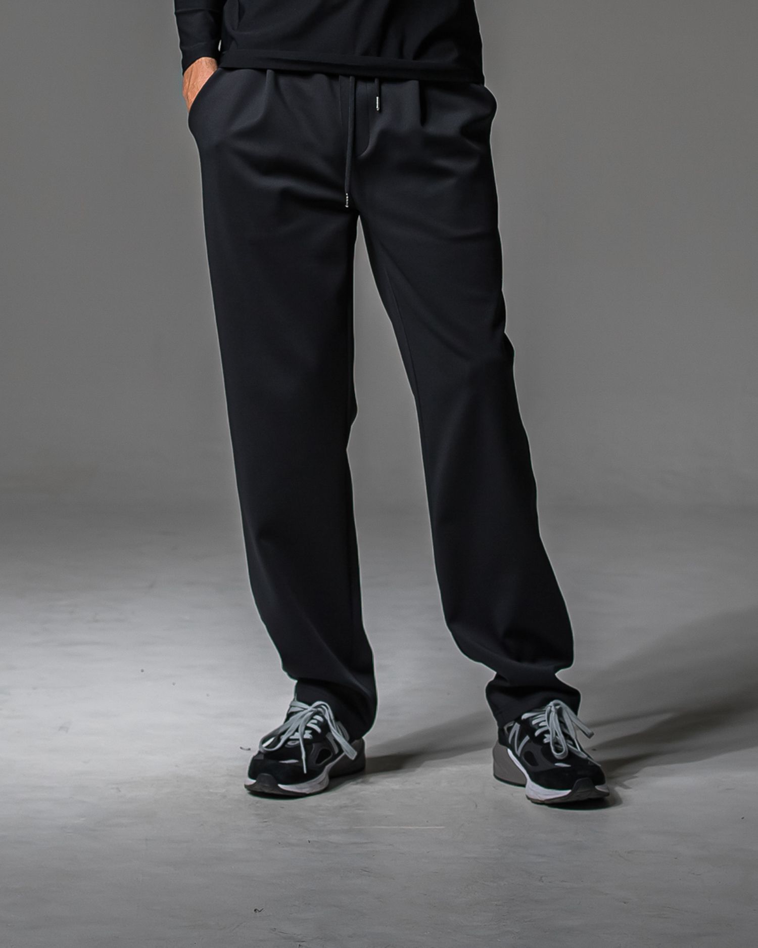CHRIS EASY WIDE TUCK PANTS / RC37-ST-016WT / ワイドタックパンツ / ブラック