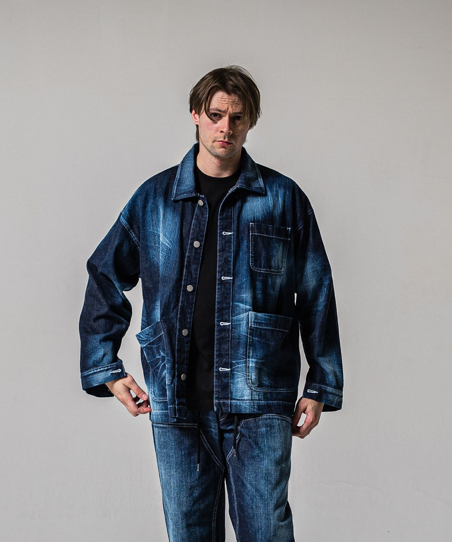 RC CAVER ALL / RC39-JK-004 / デニムカバーオール / ダークインディゴ (2月中旬入荷予定)