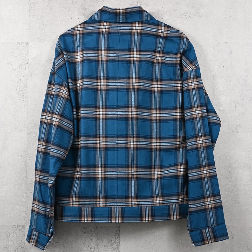 CHECK SHIRT JACKET / RC41-SH-003 / チェックシャツジャケット / ブルー (8月下旬入荷予定)