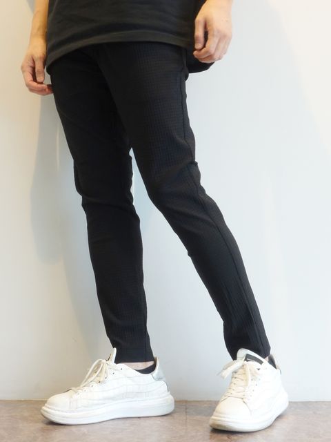 CHRIS EASY TUCK PANTS / RC25-ST-016T / リップルイージータックパンツ / ブラック