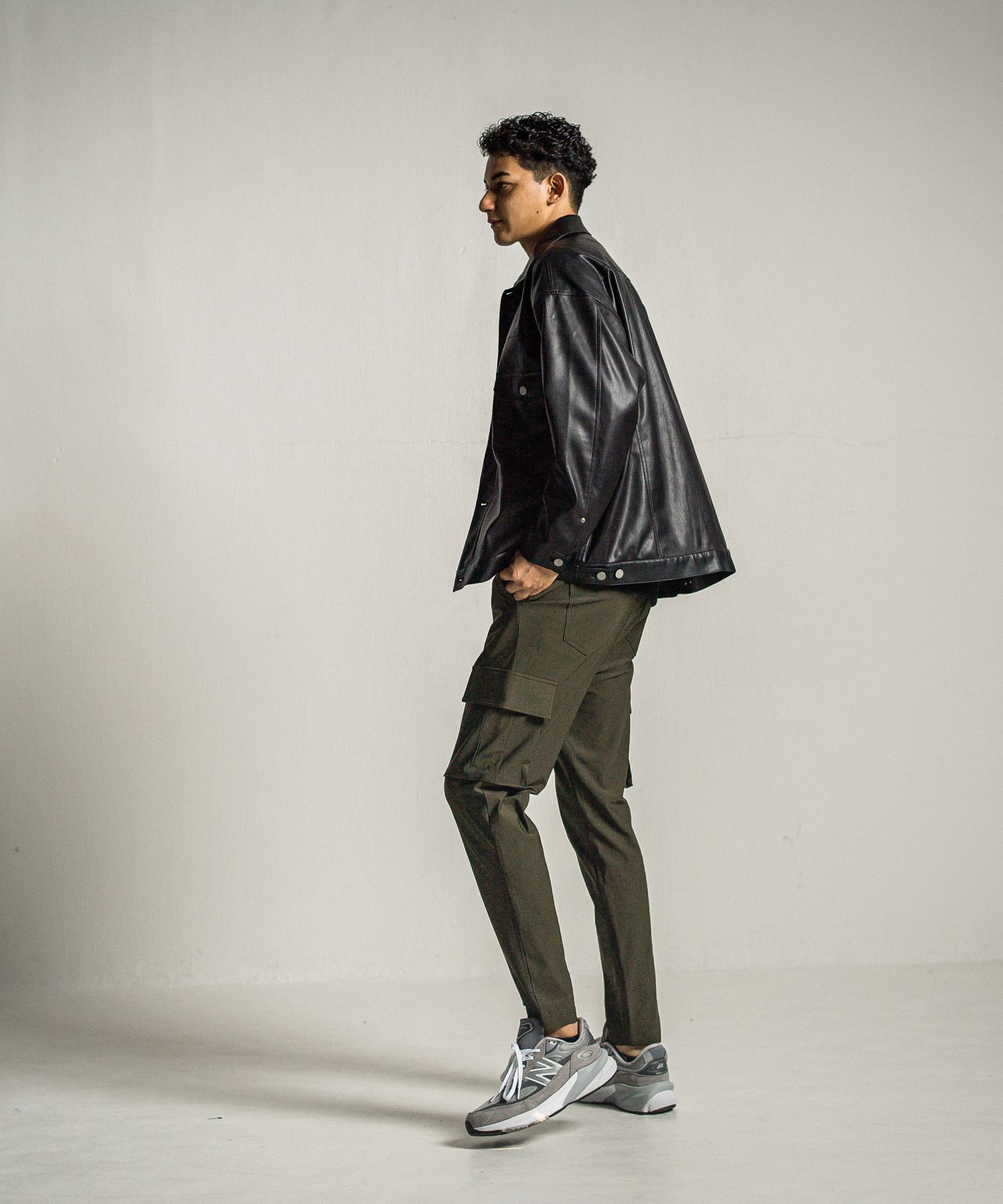 LEATHER OVER 2ND G / RC34-JK-002 / エコレザーGジャン / ブラック