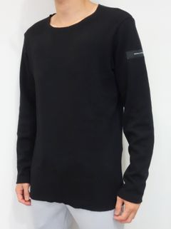 ST COTTON WAFFLE THERMAL / BASIC-CUT-001 / サーマル長袖Tシャツ / ブラック
