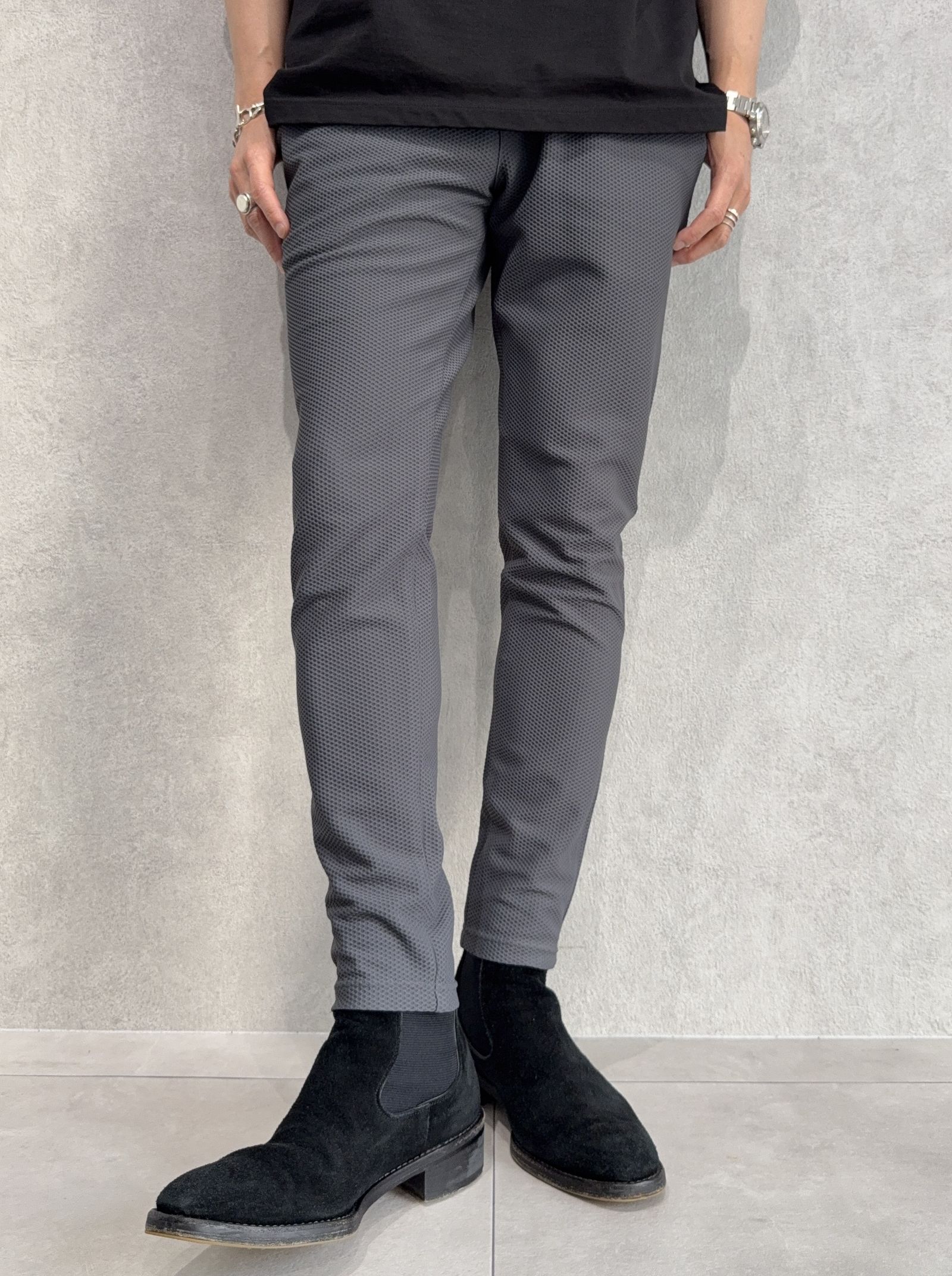CHRIS EASY TUCK PANTS / RC40-ST-016T / イージータックパンツ / メッシュチャコール
