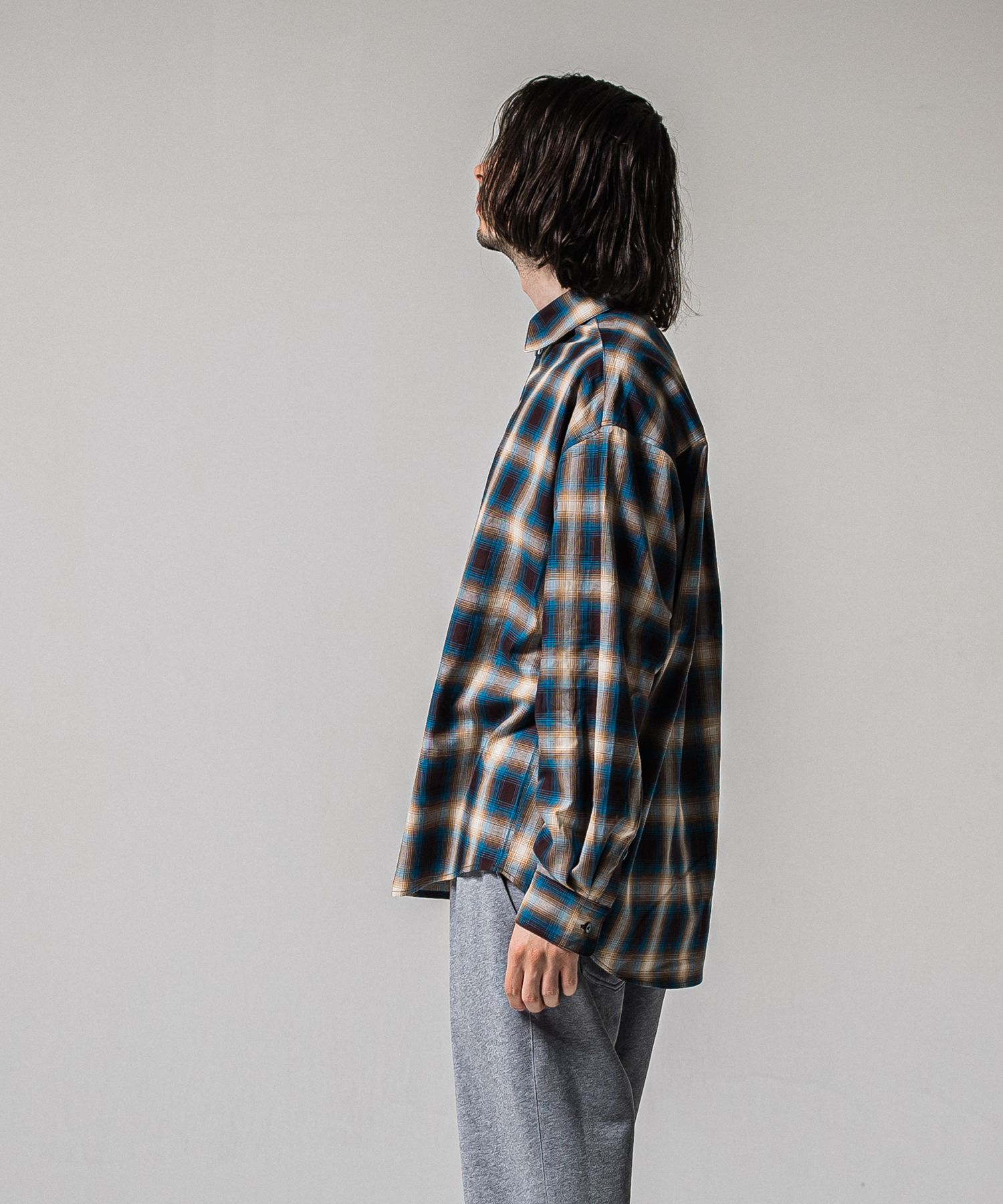PULL JACK SHIRT / RC39-SH-003 / プルオーバーチェックシャツ / ブルー×ブラウン (3月上旬入荷予定)