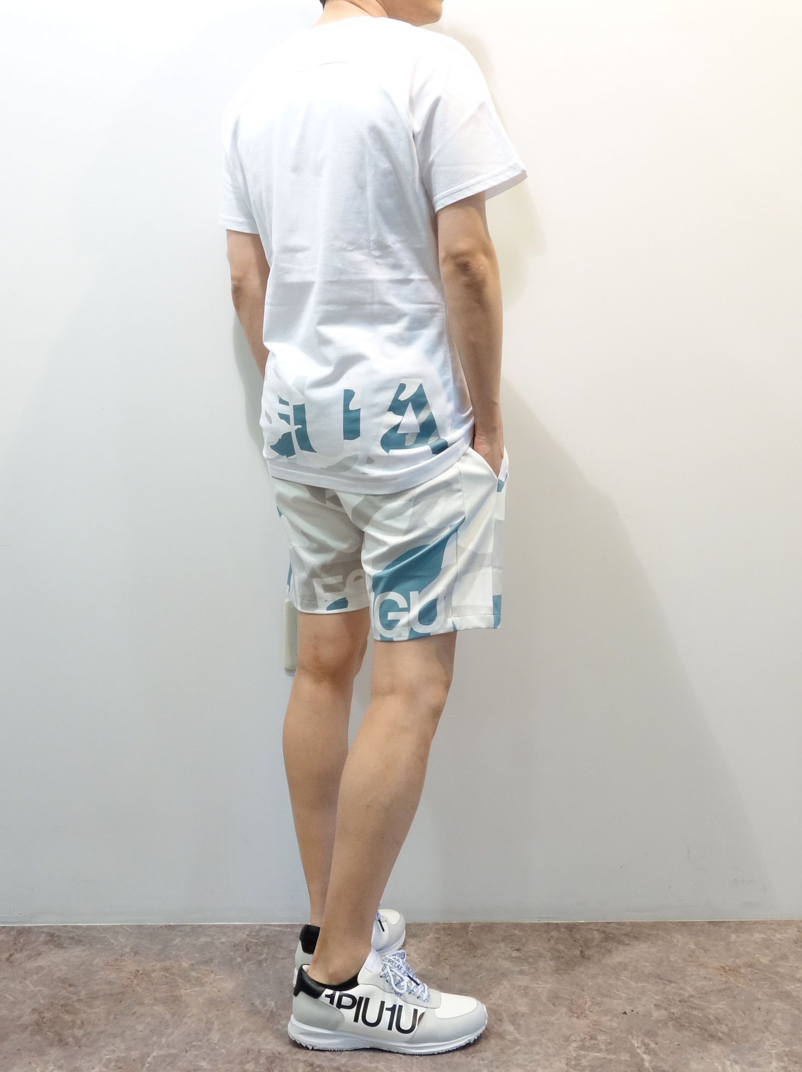 カモ柄ロゴ半袖Tシャツ / ust-22017