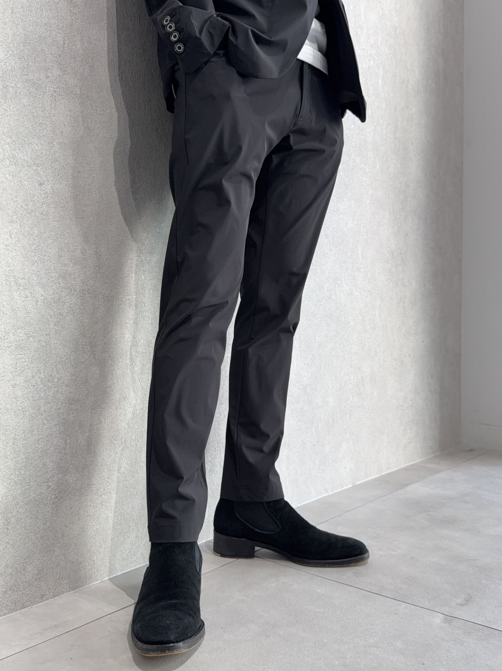 ストレッチナイロンセットアップ / uso-26062,usb-26062 / ブラック(無地)