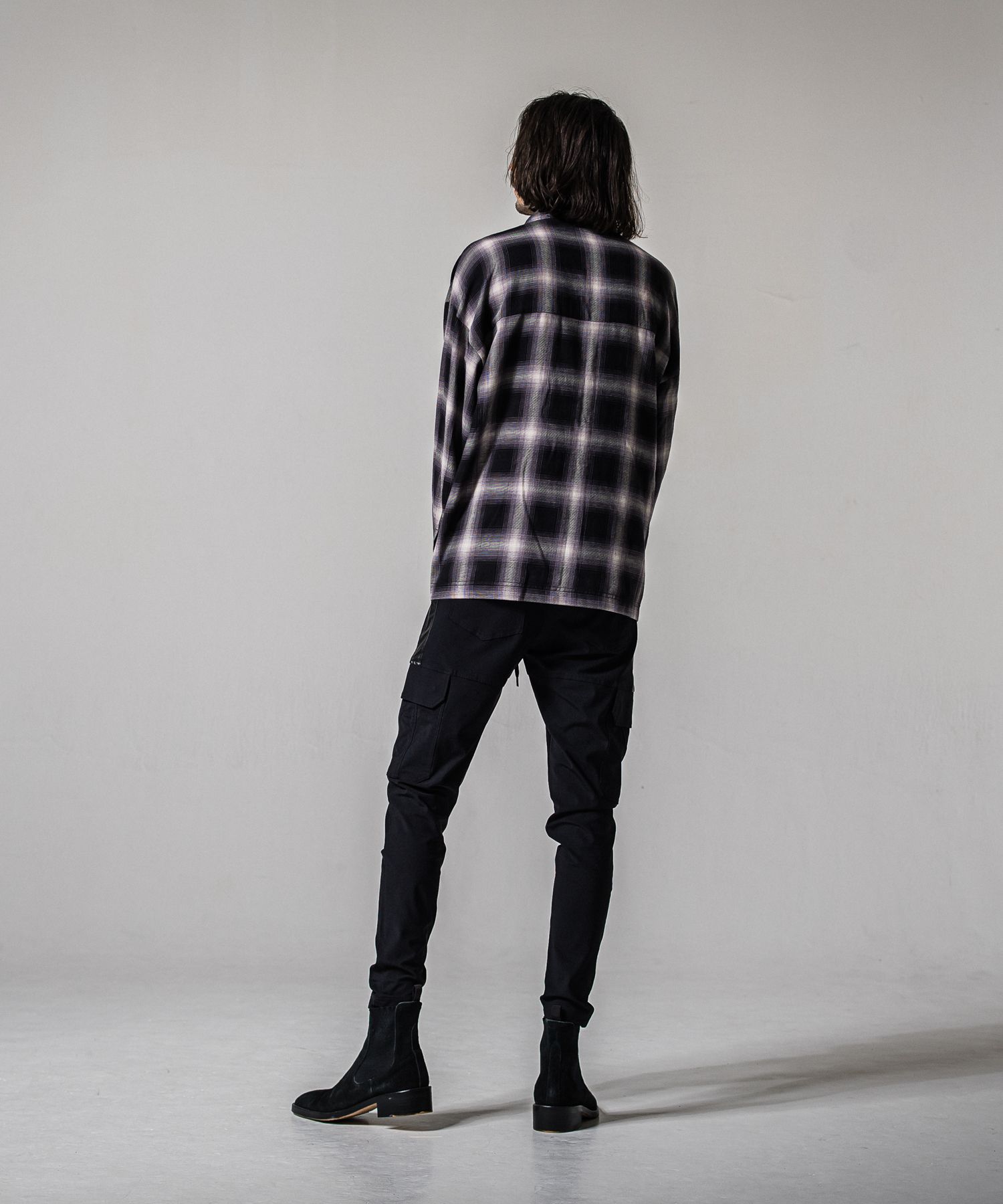 50S CHECK JK / RC39-JK-007C / チェックシャツジャケット / ブラック (2月中旬入荷予定)