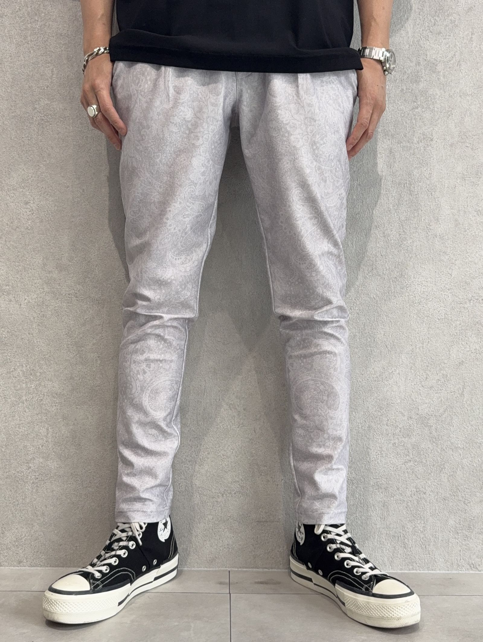 CHRIS EASY TUCK PANTS / RC35-ST-016T / イージータックパンツ / ペイズリーグレー