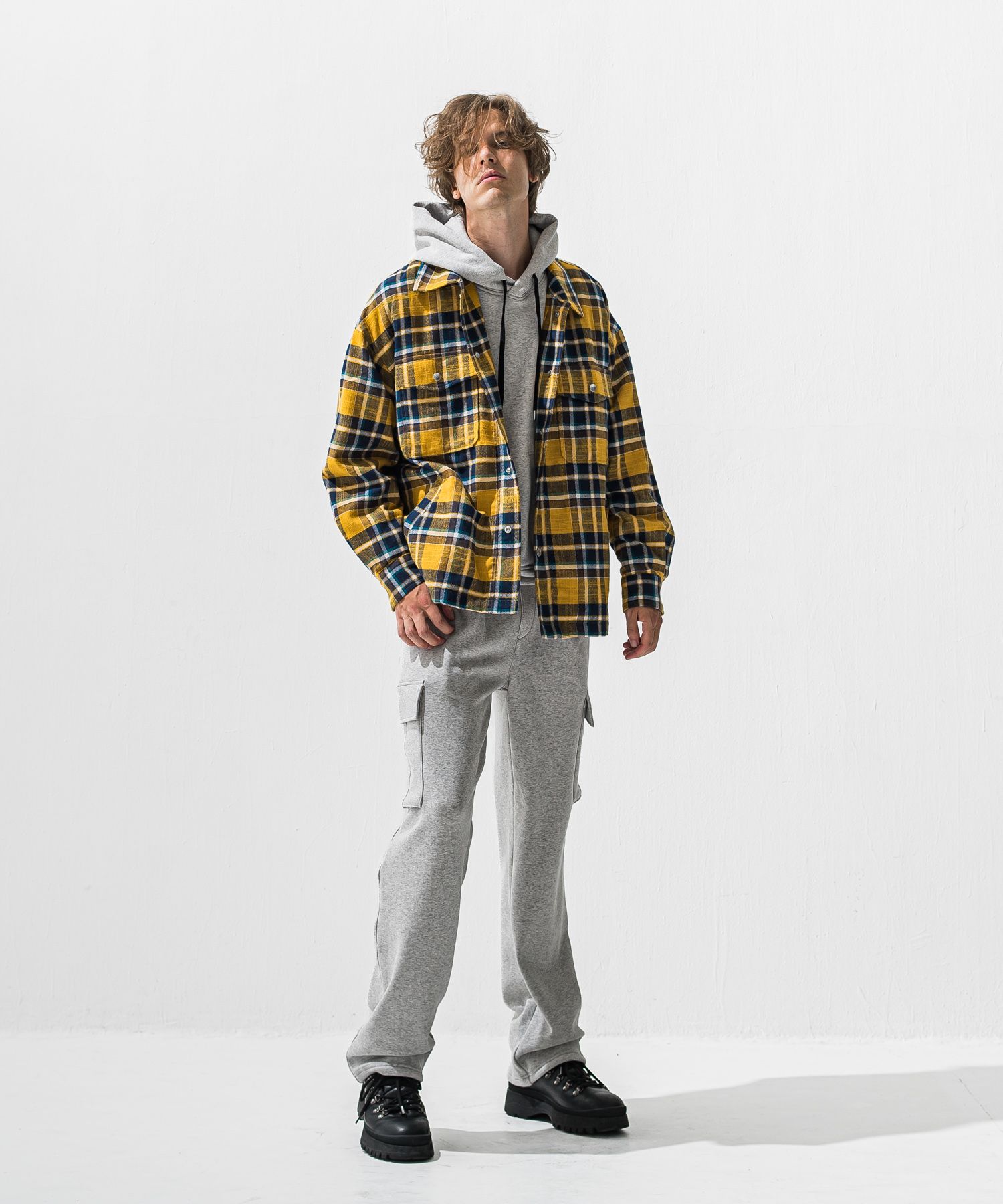 RC VELOURS FLEECE HOODIE / RC42-C-008 / 裏起毛RCロゴプルオーバーパーカー / グレー (11月上旬入荷予定)