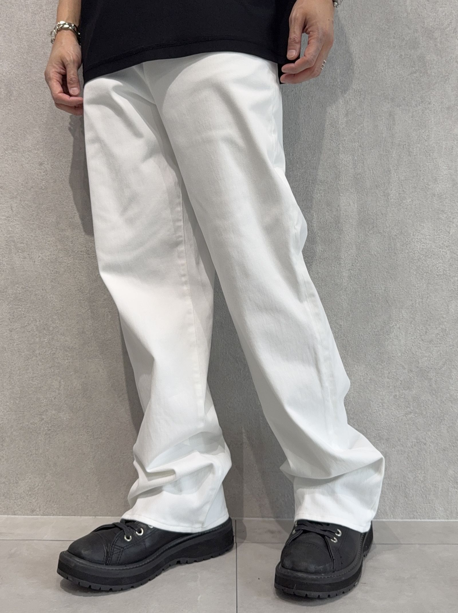 KING DENIM JERSEY / BASIC-ST-005 / デニムジャージ バギーワイドパンツ / ホワイト