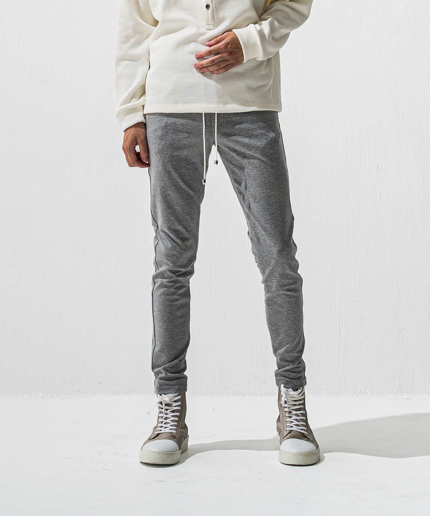 BLIND LINE PT / BASIC-ST-008 / ラインパンツ / グレー×シルバー (1月上旬入荷予定)
