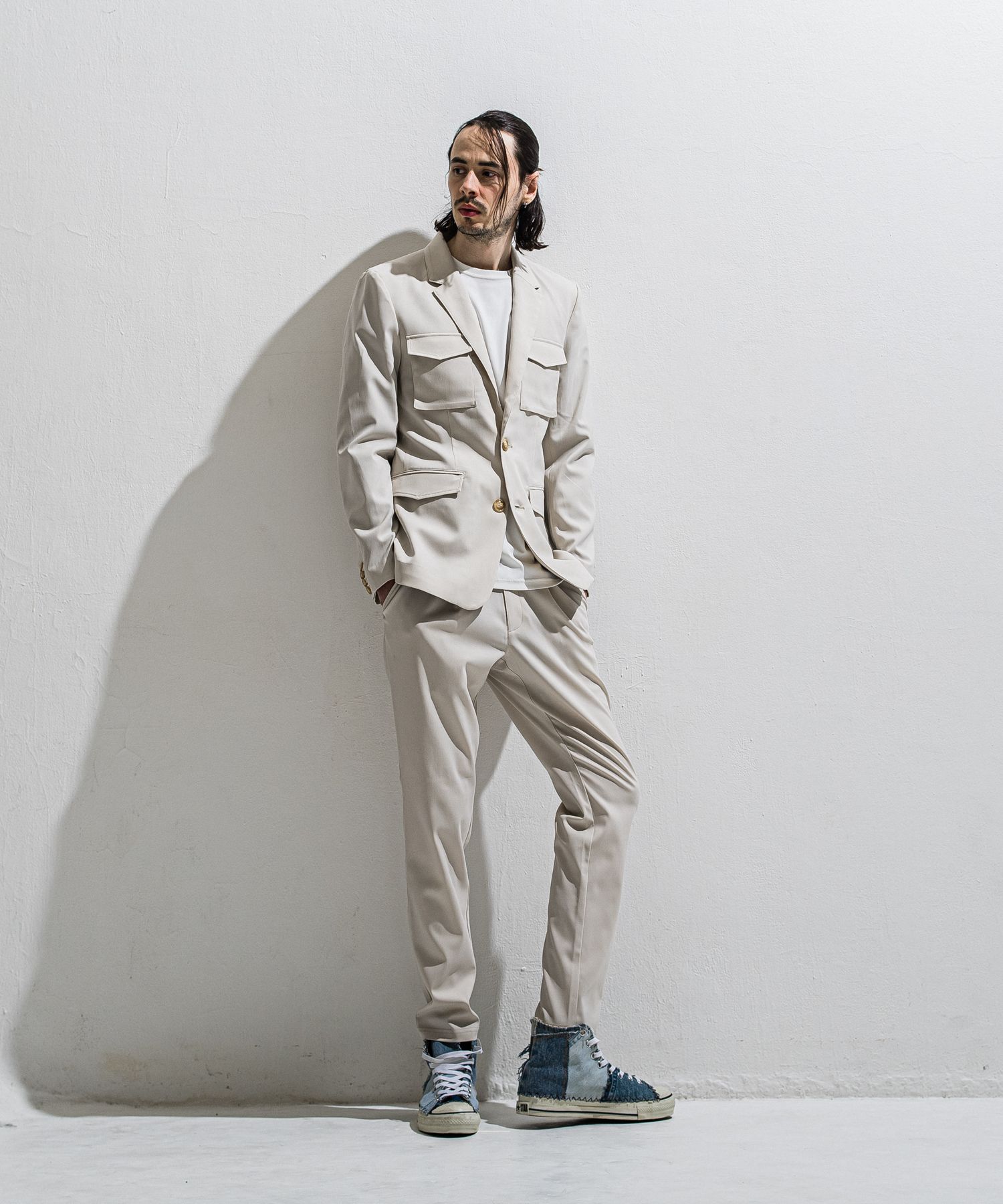 GAVIRIA SLACKS EASY PANTS / DP1-ST-001 / スラックスイージーパンツ / ベージュ (3月中旬入荷予定)