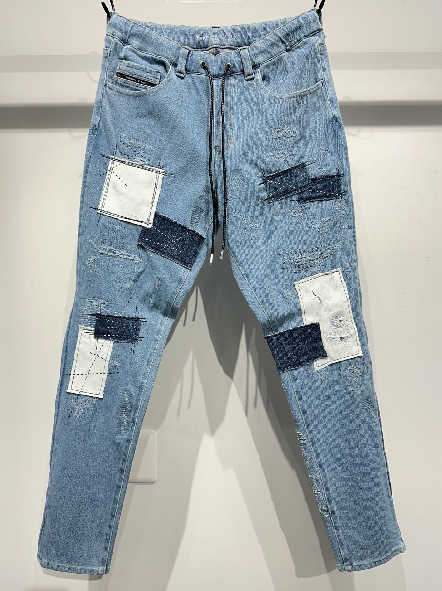 MICK DENIM JERSEY / RC33-ST-020 / デニムジャージテーパードパンツ / ライトインディゴリメイク