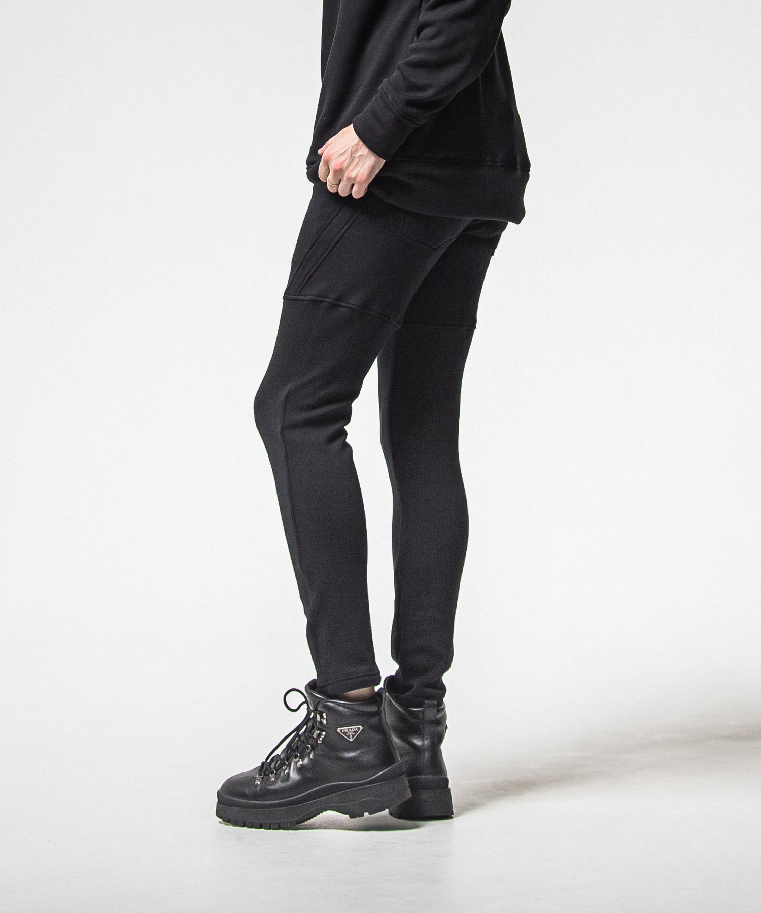 VELOURS FLEECE TYLER PANTS / RC38-ST-026H / 裏起毛スウェットラインパンツ / ブラック (11月中旬入荷予定)
