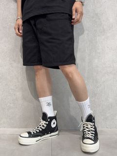 DOUBLE KNEE SHORTS / RC40-HP-007 / ダブルニーデニムハーフパンツ / ブラック