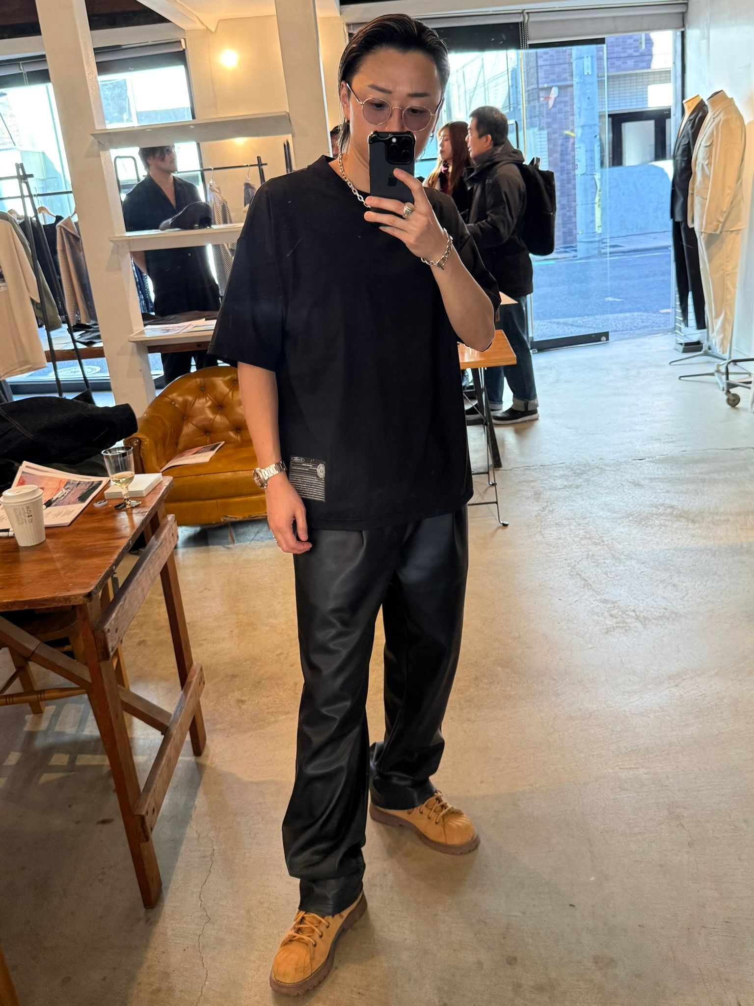 WILL OVER NYLON T / DP1-T-002 / ウィルプリントナイロンビッグTシャツ / ブラック (4月上旬入荷予定)