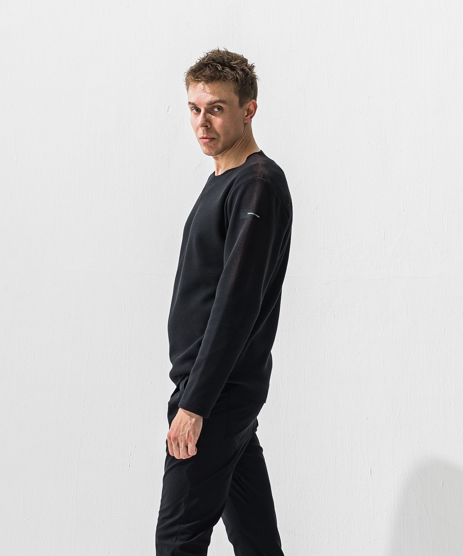 VELOURS FLEECE NEO THERMAL / RC42-C-001 / 裏起毛サーマルロングスリーブTシャツ / ブラック (10月下旬入荷予定)