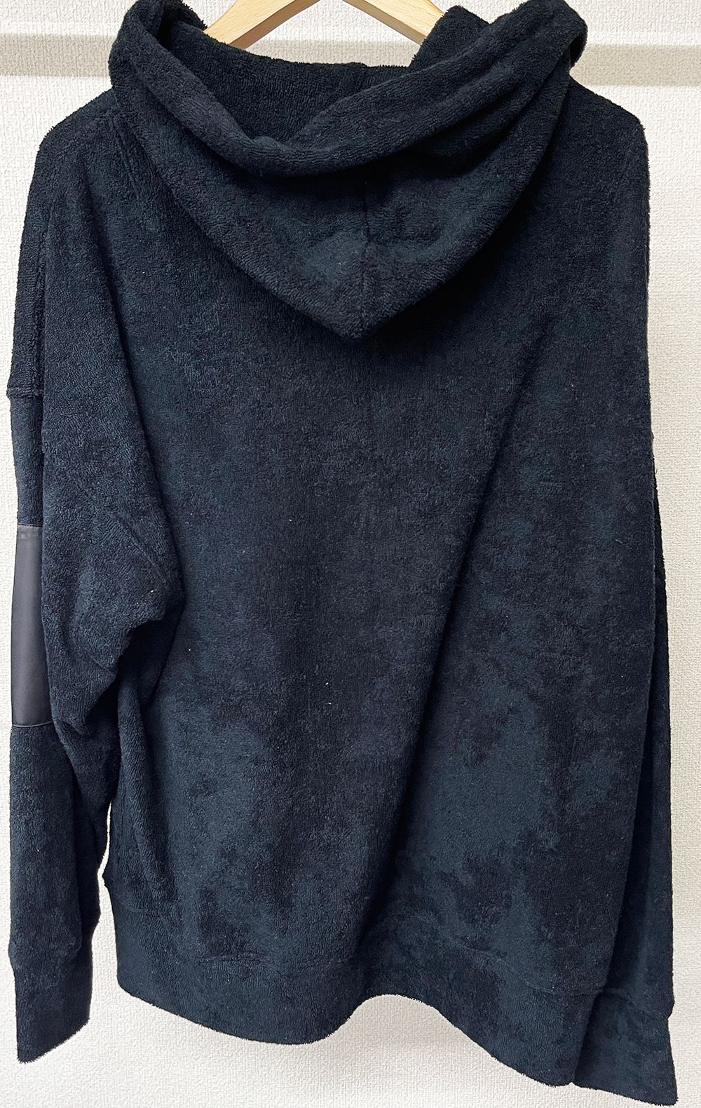 WEST PILE ZIP LOOSE HOODIE / RC27-C-008 / パイルジップパーカー / ブラック