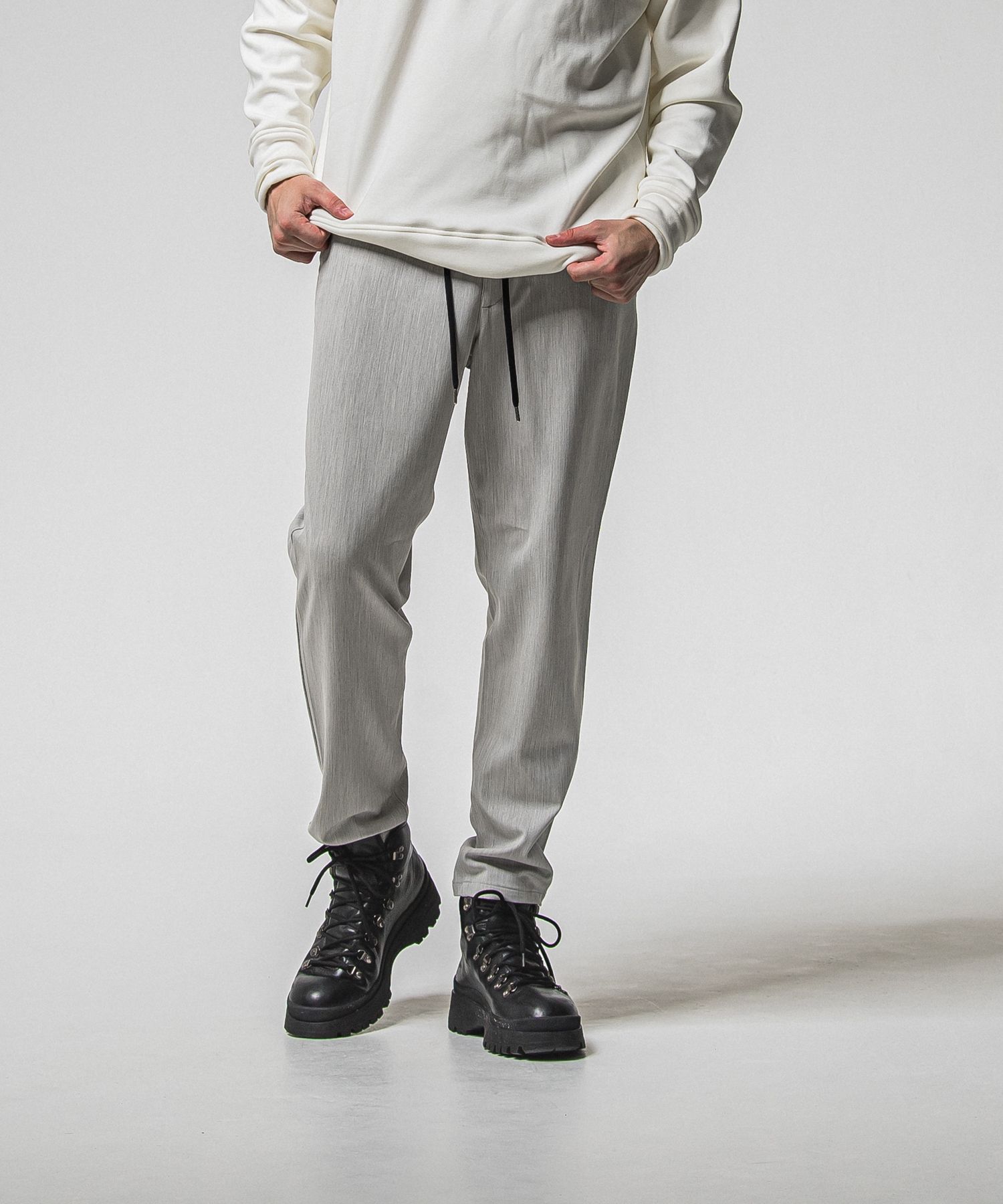 PAT WIDE EASY PANTS / RC38-ST-036BN / ワイドテーパードパンツ / グレー (1月上旬入荷予定)