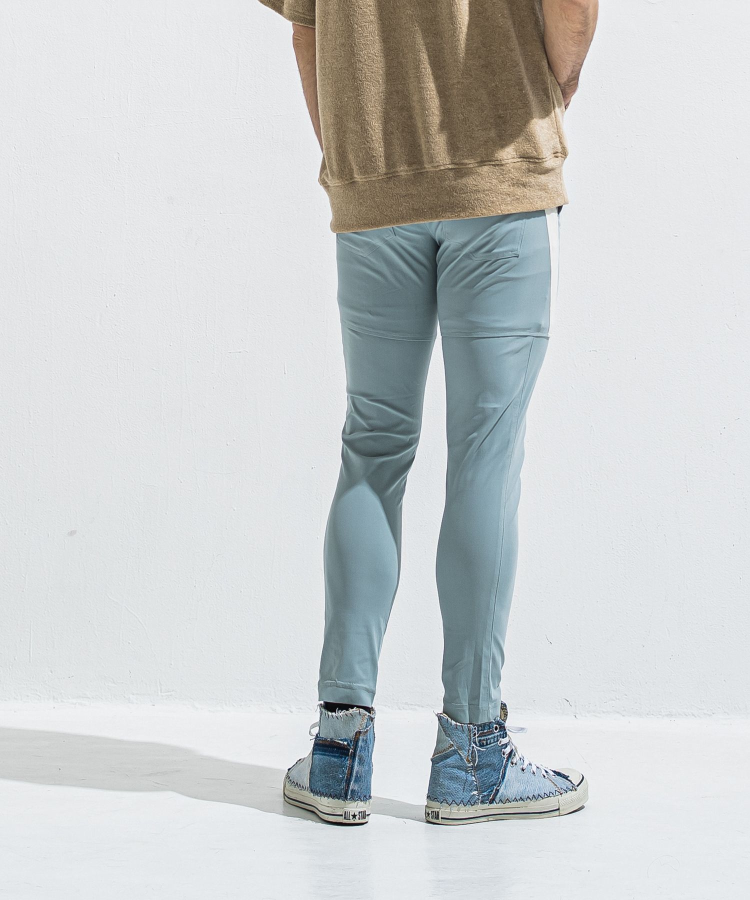 TYLER NYLON PANTS / RC40-ST-026 / レザーラインナイロンパンツ / アクア (5月中旬入荷予定)