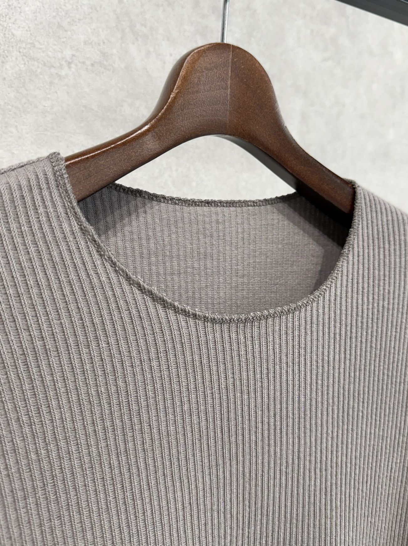 CUTOFF RAIL LONGSLEEVE / RC37-C-001 / レールカットソー / グレー