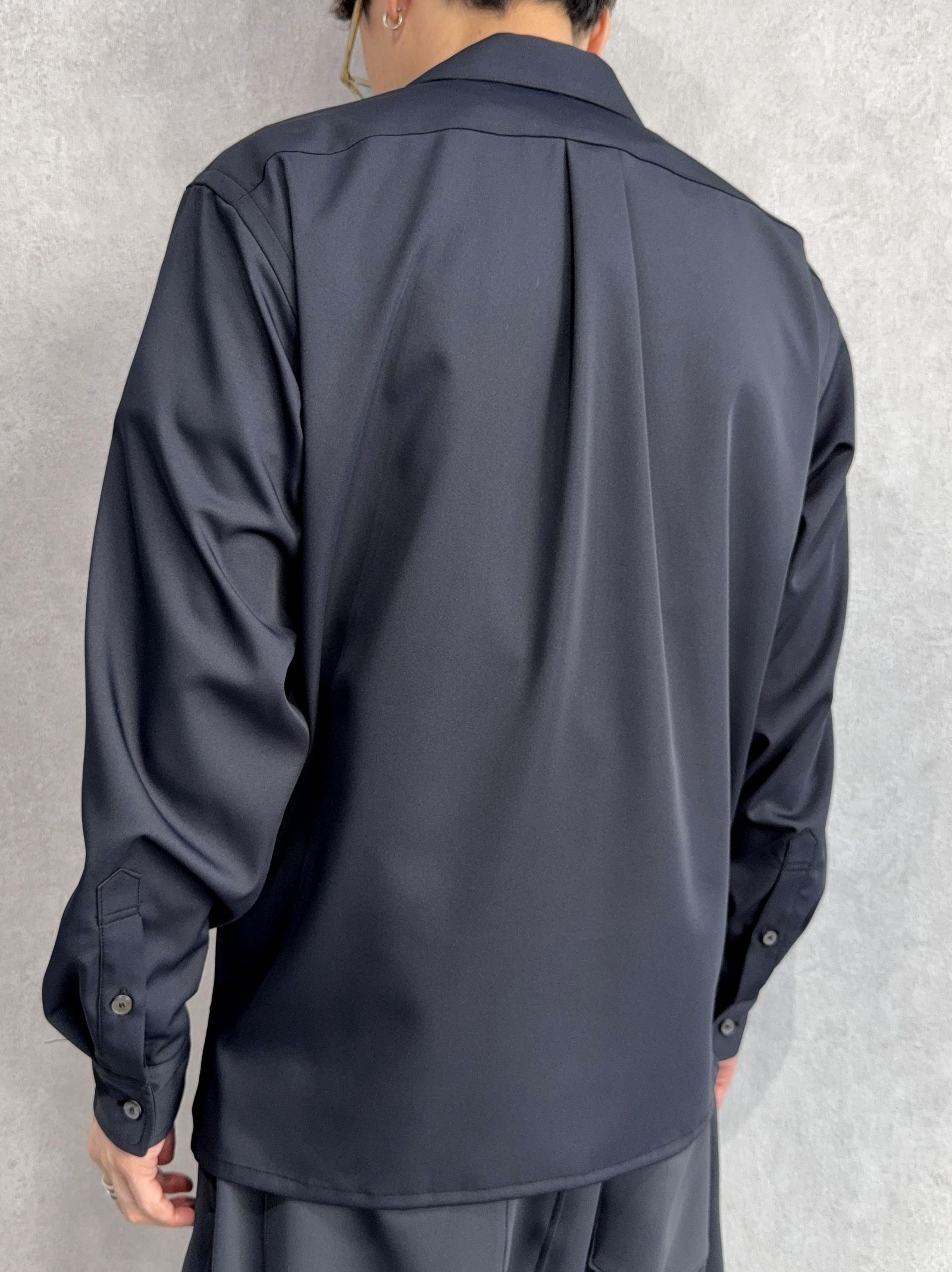 WILL SHIRTS / DP1-SH-001 / ウィルプリントオープンカラーシャツ / ブラック