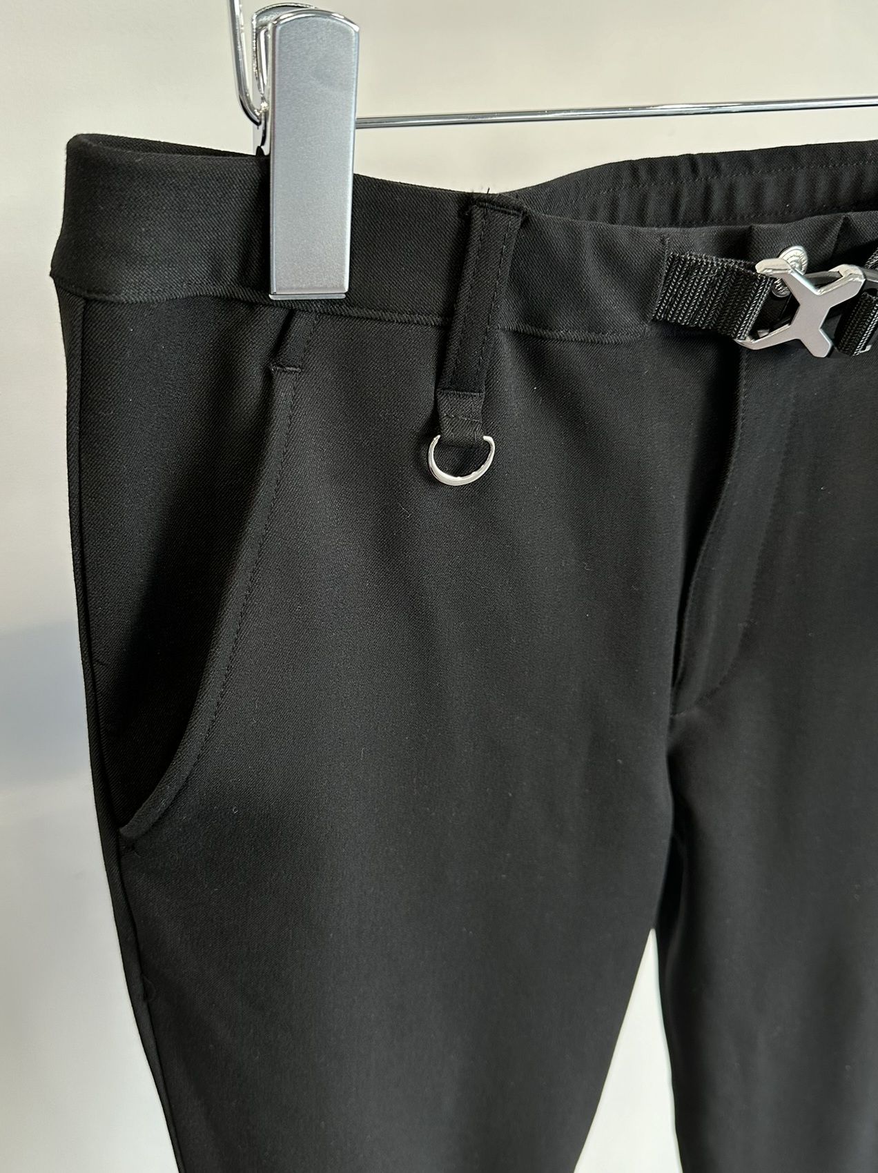 PAT TIGHT EASY PANTS / RC31-ST-037 / ベルト付きイージーパンツ / ブラック