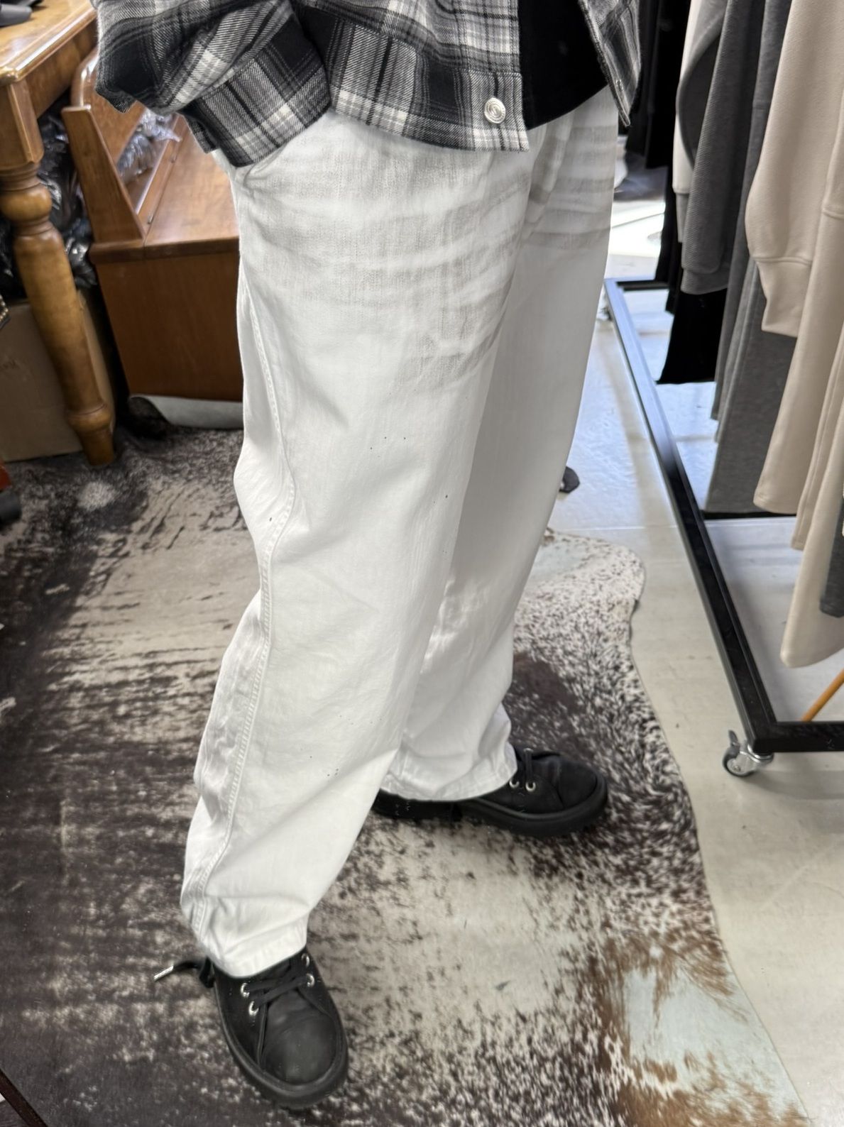 WK PT / RC41-ST-042 / ワンタックワークデニムパンツ / ホワイトユーズド (8月中旬入荷予定)