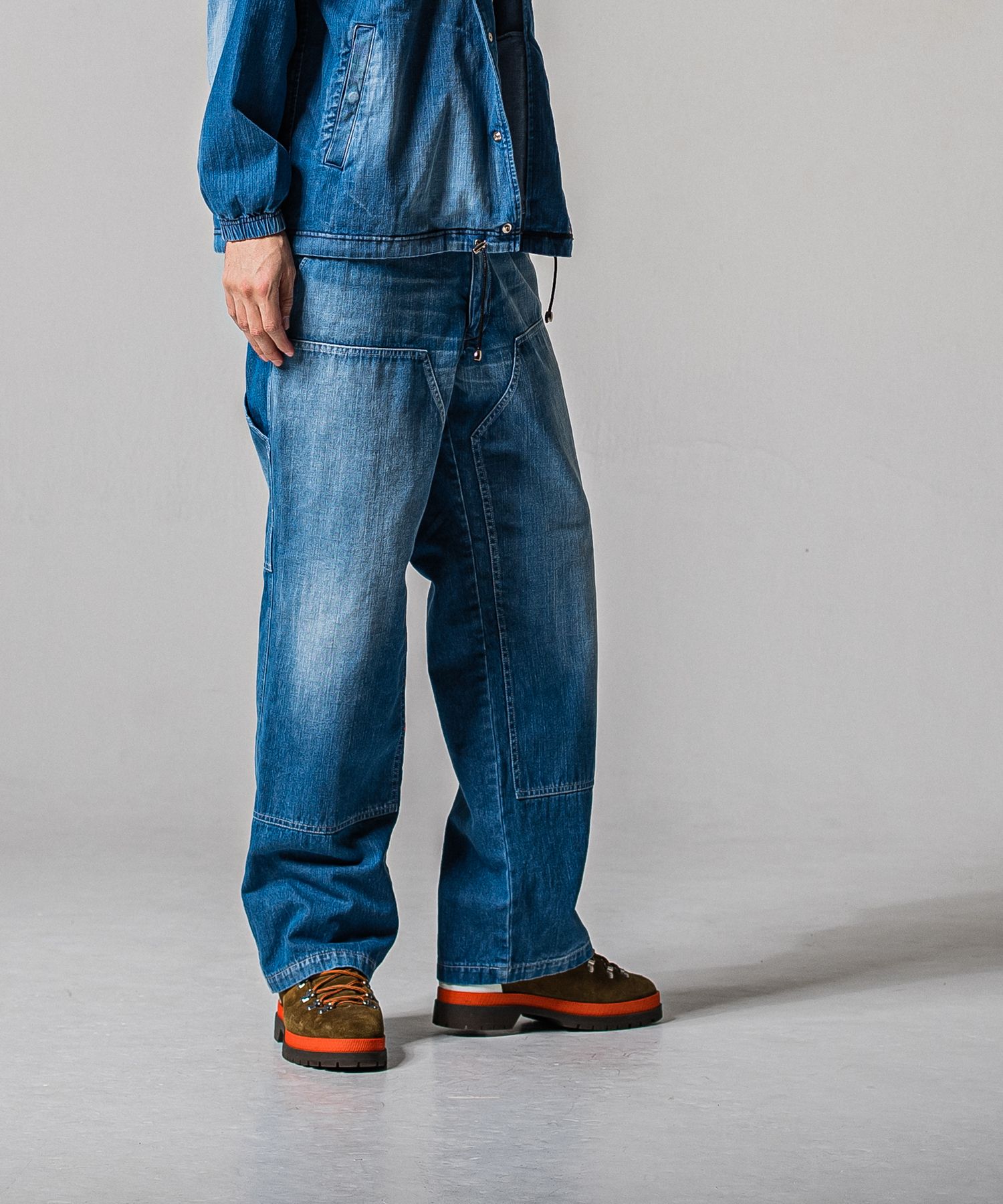 DOUBLE KNEE PT / RC39-ST-041 / ダブルニーワイドデニムパンツ / ライトインディゴ (2月中旬入荷予定)