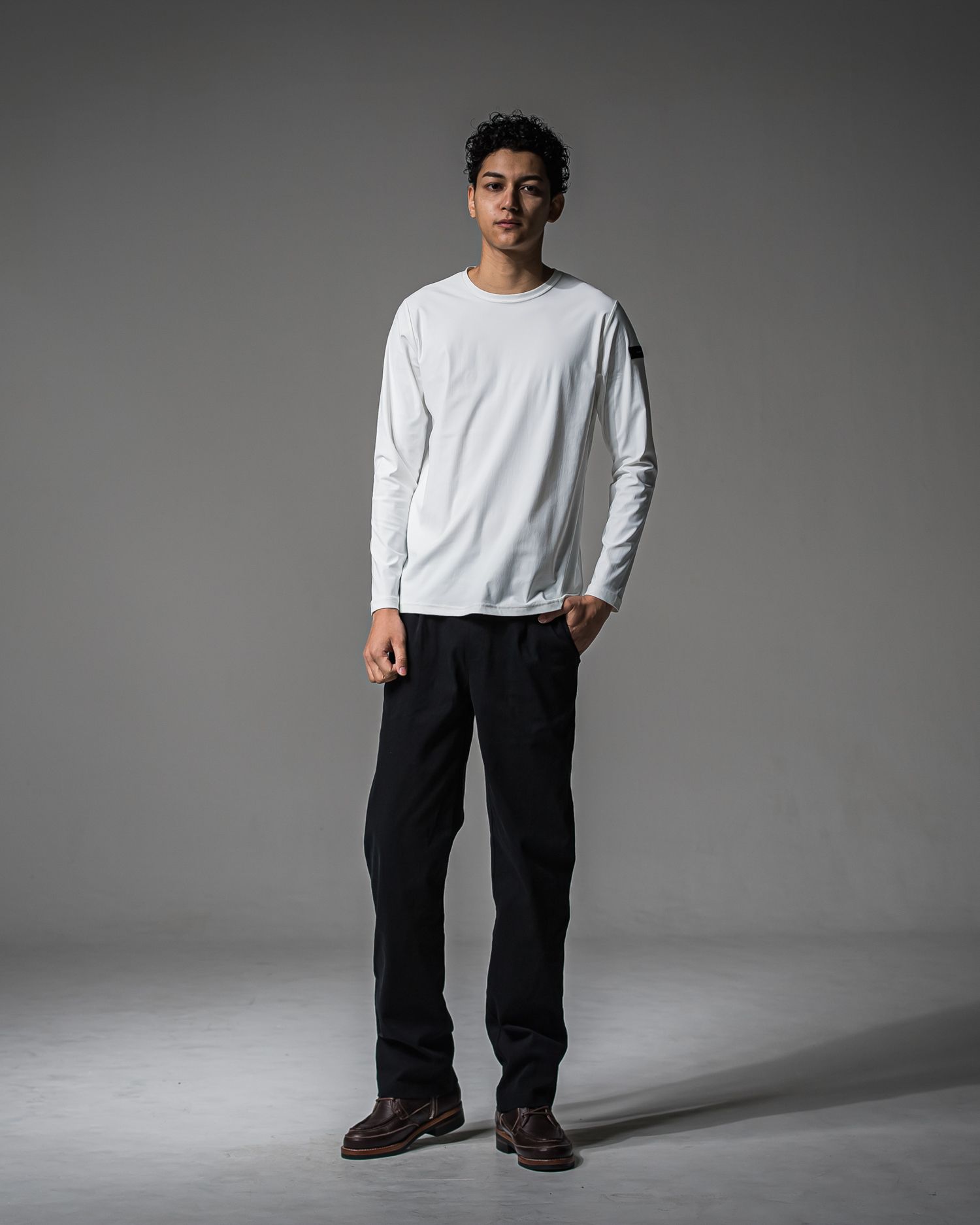 DENIM JERSEY WIDE PT / RC37-ST-016WTD / ライトオンスデニムジャージ ワイドパンツ / ブラック