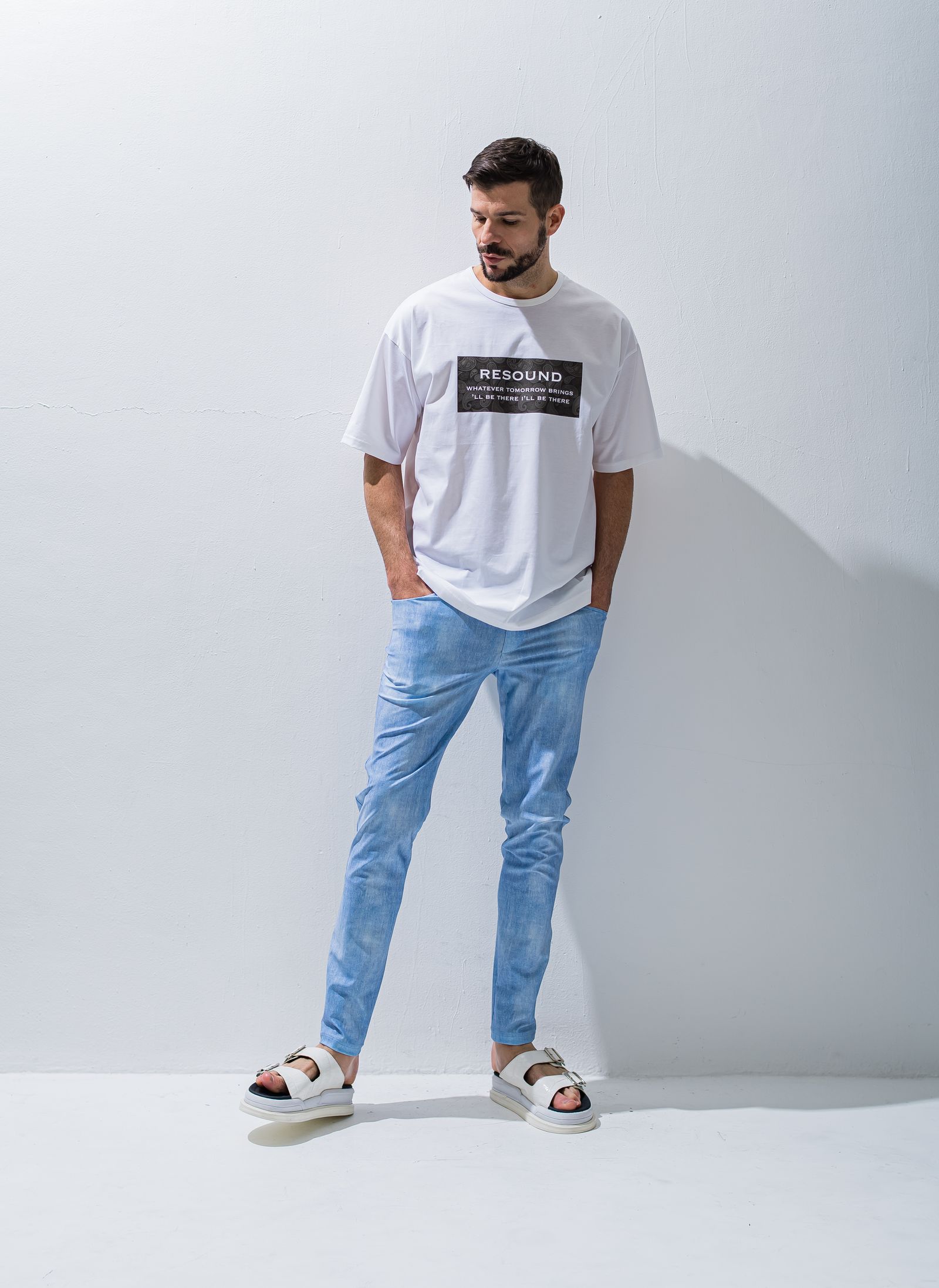 BANDANA BOX ROGO OVER TEE / RC28-T-003 / ボックスロゴビッグTシャツ / ホワイト
