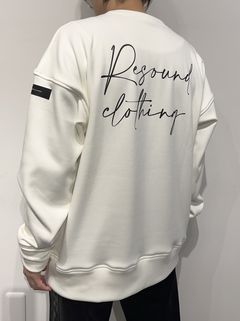 ID VELOURS FLEECE DROP TRAINER / RC34-C-004 / 裏起毛バックロゴトレーナー / ホワイト