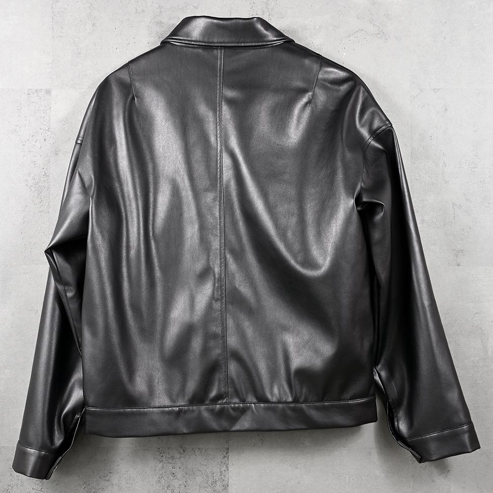 LEATHER SP JK / RC41-JK-005 / エコレザーシングルライダース / ガンメタシルバー (9月下旬入荷予定)