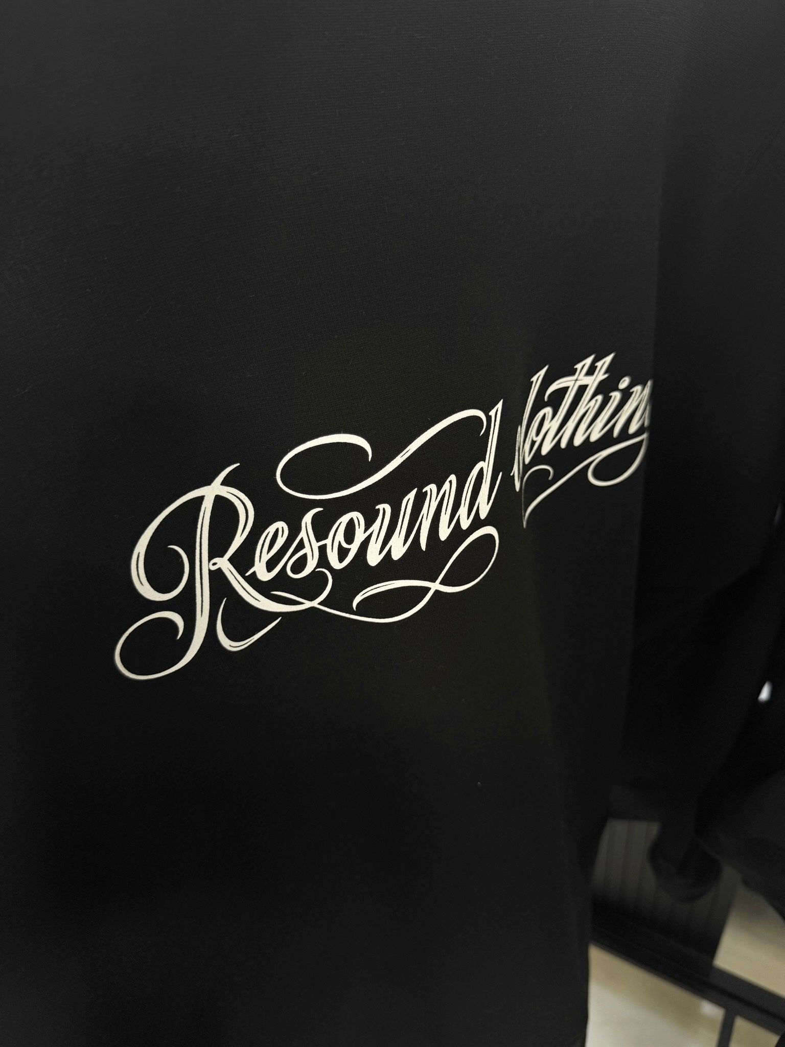 PIN ST RC VELOURS FLEECE DROP TRAINER / RC42-C-006 / 裏起毛バックロゴトレーナー / ブラック (11月上旬入荷予定)
