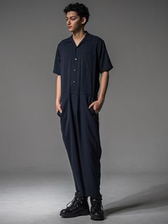 RAGE TWILL HALF ALL IN ONE / DP1-TN-001 / 半袖シャツオールインワン / ネイビー (3月中旬入荷予定)