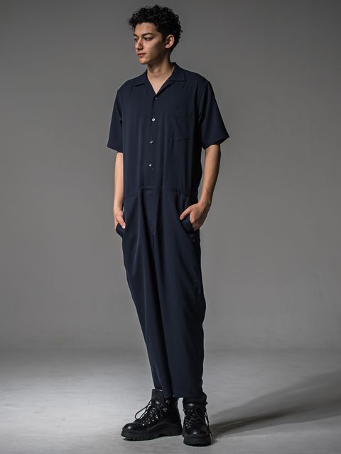 RAGE TWILL HALF ALL IN ONE / DP1-TN-001 / 半袖シャツオールインワン / ネイビー (3月中旬入荷予定)