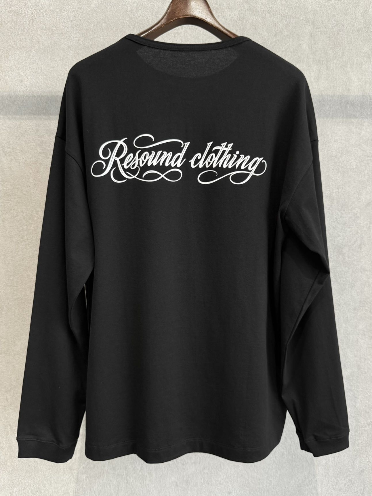 PIN ST RC OVER LONGSLEEVE TEE / RC41-T-003 / オーバーサイズ長袖バックロゴTシャツ / ブラック