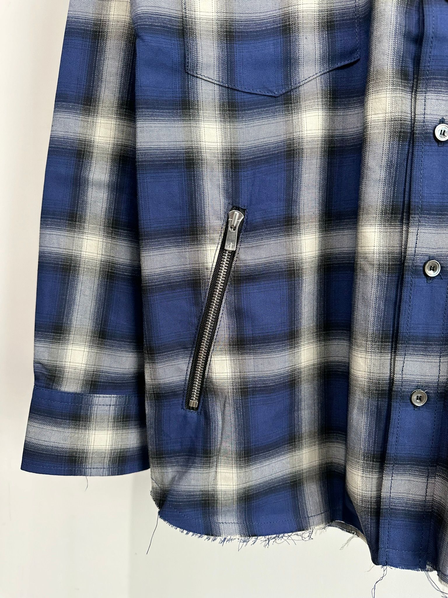 OVER GOWN CHECK SHIRTS / RC33-SH-003 / オーバーガウンチェックシャツ / ブルー