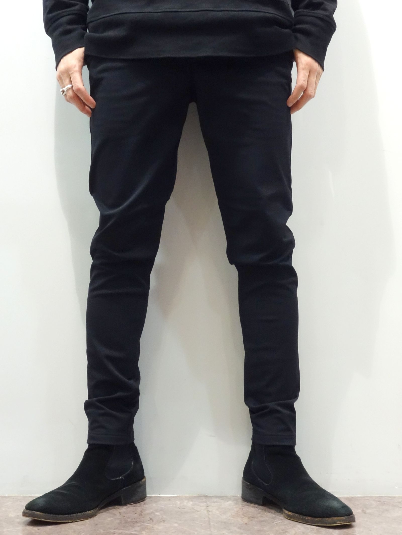 CHRIS EASY HEAT PANTS / RC30-ST-016H / 裏起毛イージーパンツ / ブラック