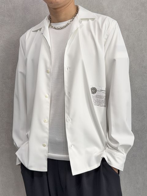 WILL SHIRTS / DP1-SH-001 / ウィルプリントオープンカラーシャツ / ホワイト